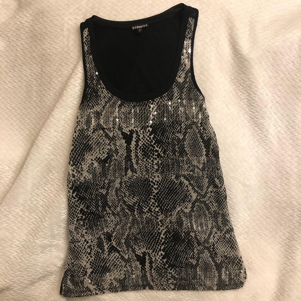 Snakeskin print tank
